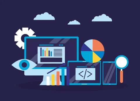 Search engine optimization Stockillustratie