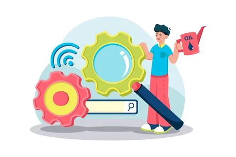 Search Engine Optimization Illustration concept on white background 스톡 일러스트