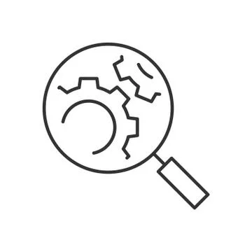 Search engine optimization line icon on white background Stock Illustration