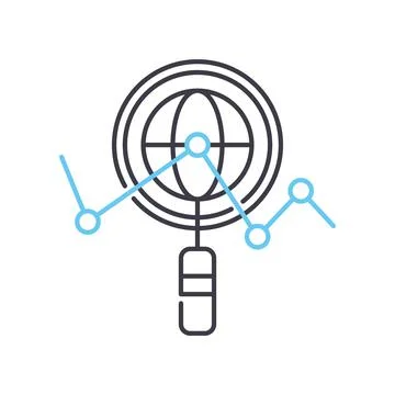 Search engine optimization line icon, outline symbol, vector illustration Illustrazione stock