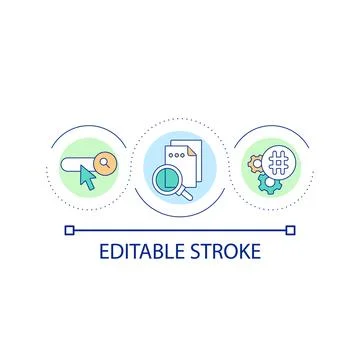 Search engine optimization loop concept icon Illustrazione stock