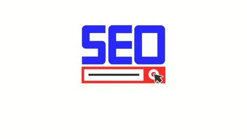Search engine optimization or SEO animation with cursor and search bar Stock Footage 296246589