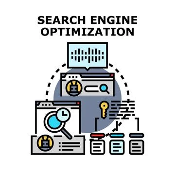 Search engine optimization process vector concept Stock-Illustration