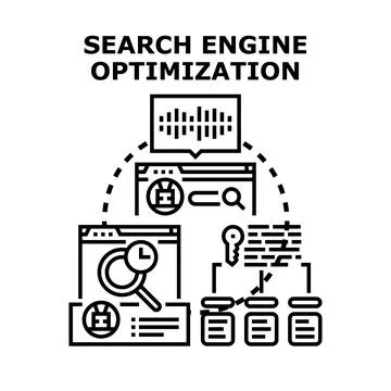 Search engine optimization process vector concept Stock Illustration