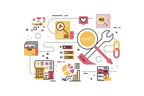 Search engine optimization recruitment employee Illustrazione stock