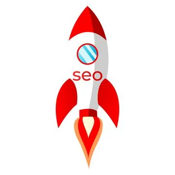 Search Engine Optimization Rocket. Stock Illustration