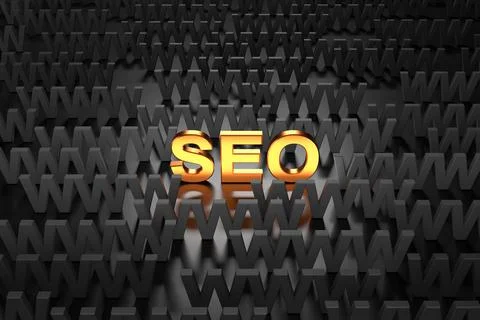 Search Engine Optimization (SEO). 3D rendering. Stock Illustration