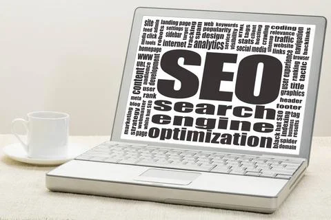  search engine optimization - SEO cloud of words or tags related to SEO (s... Stock Photos