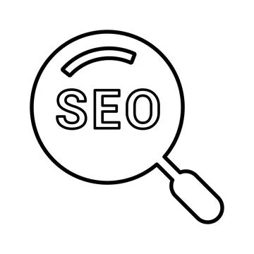 Search engine optimization, Seo outline icon. Line art vector. Stockillustratie
