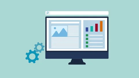 Search engine optimization SEO traffic analysis 2d animation with alpha matte Stock Footage 335800962