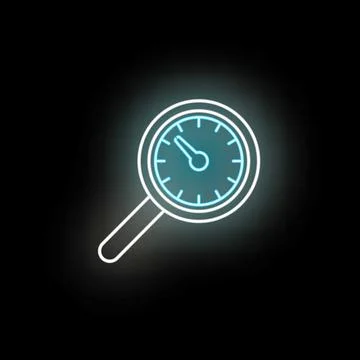 Search engine optimization speed audit neon icon Stockillustratie