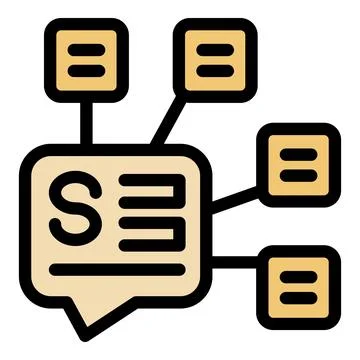 Search engine optimization strategy connecting data and information Stock Illustration