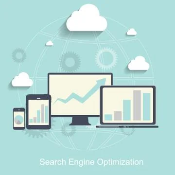 Search Engine Optimization. Vector Illustration 库存插图