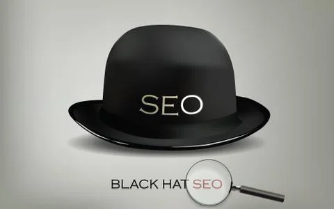 Search engine optimization for web seo black hat Stock Illustration