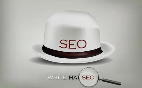 Search engine optimization for web seo white hat Stock Illustration