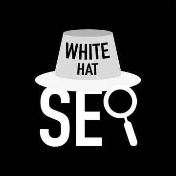 Search Engine Optimization for web SEO White Hat. Vector illustration. Stockillustratie