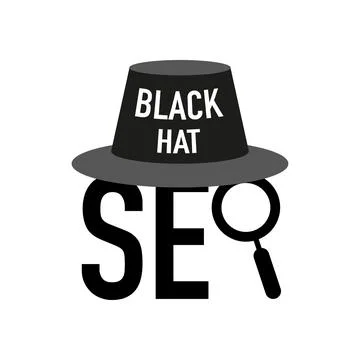 Search Engine Optimization for web SEO Black Hat. Vector illustration. Stock Illustration