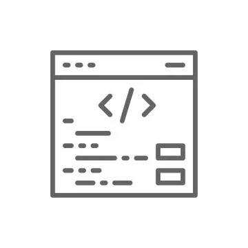 Search engine optimization, webpage repair, internet development, seo line icon. Stock-Illustration