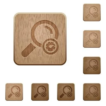 Search engine optimization wooden buttons Illustrazione stock
