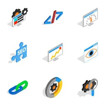 Search engine optimize concept icons イラスト素材