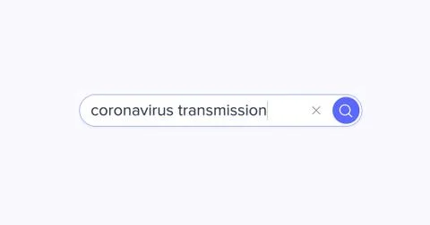 Search engine. Search in the browser bar. Text in the browser bar. Coronavirus Stock Illustration