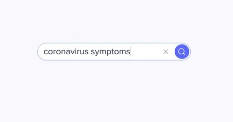 Search engine. Search in the browser bar. Text in the browser bar. Coronavirus Stock Photos