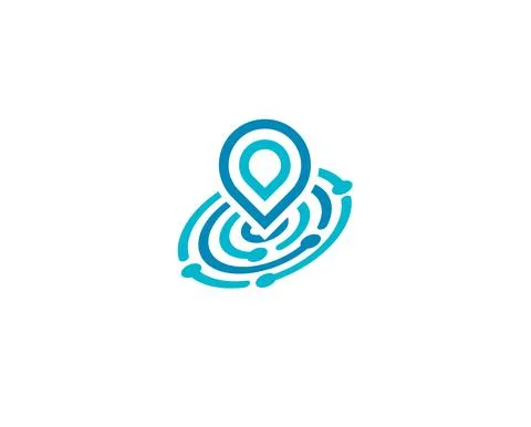 Search engine tech, flat style vector logo concept. Find companies, hiring 스톡 일러스트