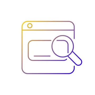 Search engines gradient linear vector icon Stock Illustration