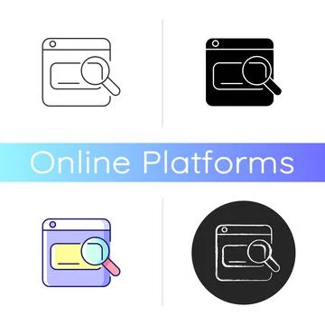 Search engines icon Stock Illustration