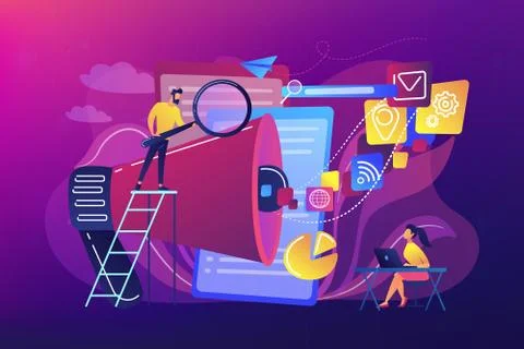 Search engines optimization concept vector illustration. 스톡 일러스트