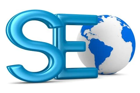 Search Engines Optimization. Isolated 3D image Stock Illustration