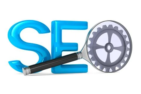 Search Engines Optimization. Isolated 3D image Stock Illustration