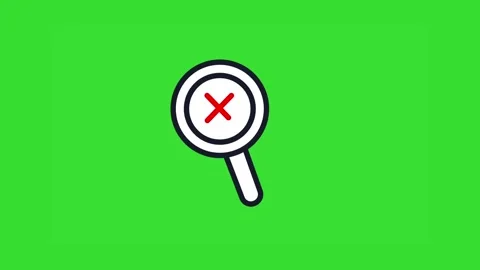 Search Error Cross Icon Chroma Key Motion Graphics Animation 4K Stock Footage 339852880