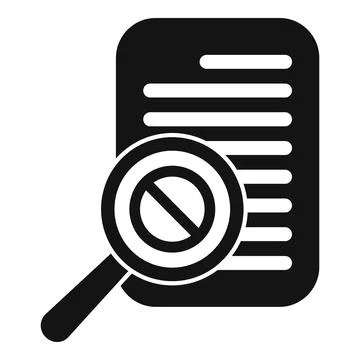Search error in disclaimer icon simple vector. Term notice イラスト素材