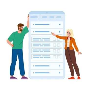 Search faq schema vector Stock Illustration