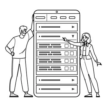 Search faq schema vector Stock Illustration