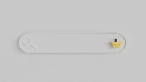 Search field with empty text template on white background, on the left is a s Stock Illustration
