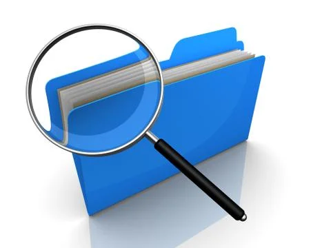 Search file or folder concept  3d illustration 库存插图