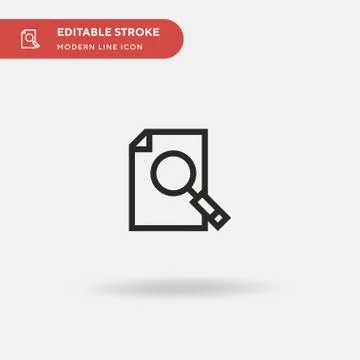 Search File Simple vector icon. Illustration symbol design template for web m Stock Illustration