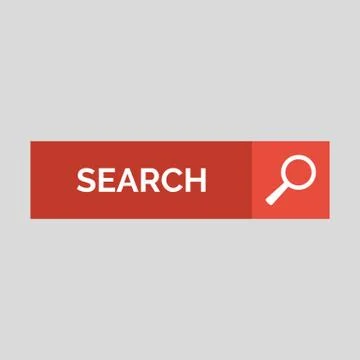 Search flat button on grey background. Stock Illustration
