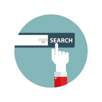 Search Flat Design Concept 스톡 일러스트