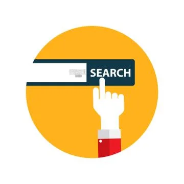 Search Flat Design Concept 스톡 일러스트