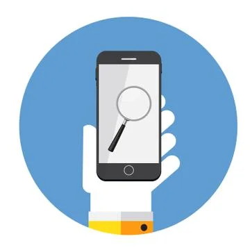 Search Flat Design Concept Vector Illustration. Illustrazione stock