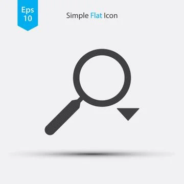Search Flat Icon. Simple Sign Of Magnifier. Vector Illustration 库存插图