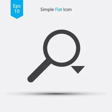 Search Flat Icon. Simple Sign Of Magnifier. Vector Illustration 库存插图