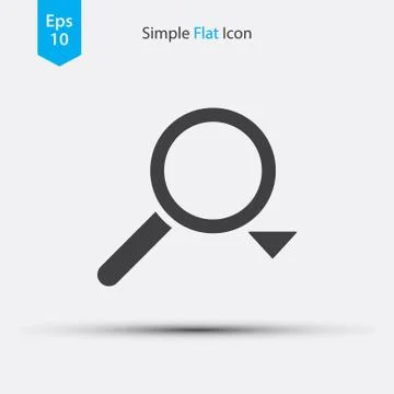 Search Flat Icon. Simple Sign Of Magnifier. Vector Illustration 库存插图