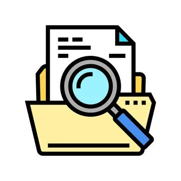 Search folder color icon vector illustration Stock Illustration