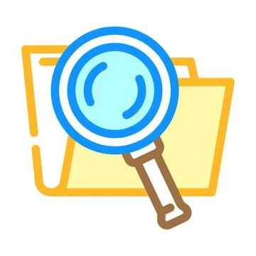 Search folder color icon vector illustration Stock Illustration