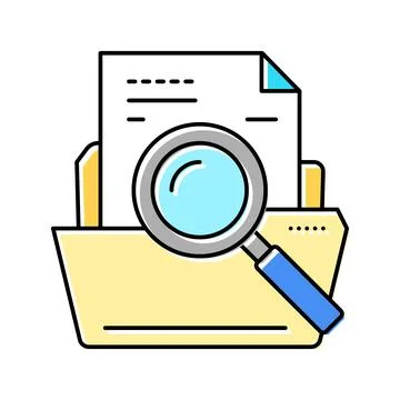 Search folder color icon vector illustration 스톡 일러스트