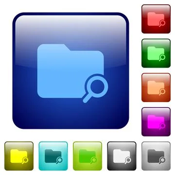 Search folder color square buttons 스톡 일러스트